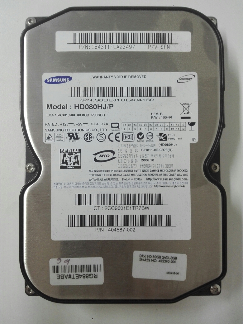 Disco duro Samsung 80GB SATA Discos Duros